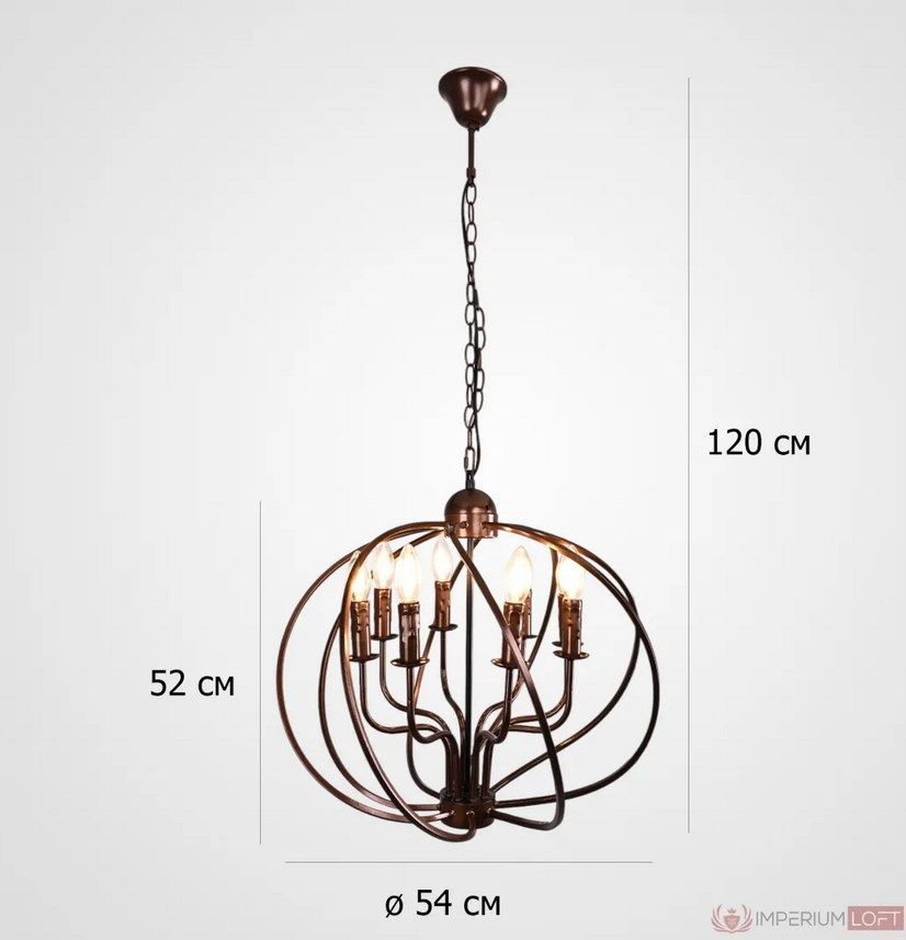 Подвесная люстра Cagie Dark Chocolate L8 Chandelux CHDL-12144