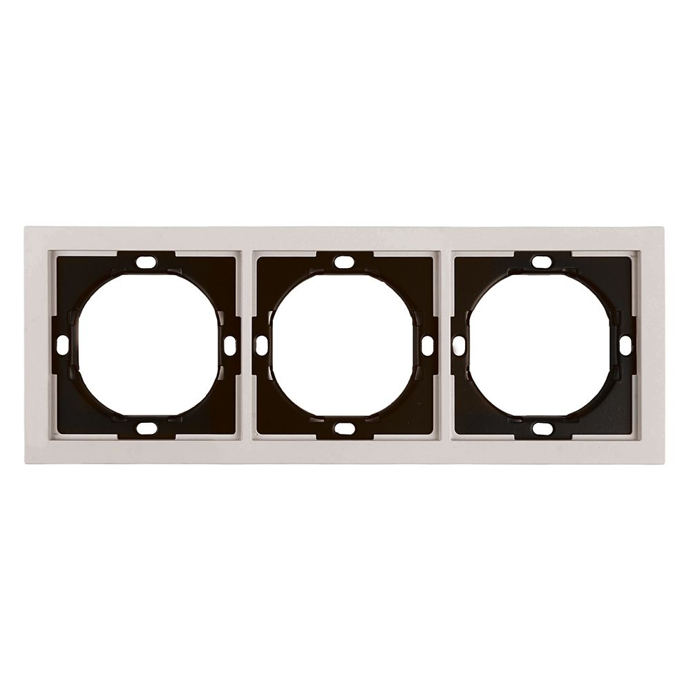 Рамка 3-местная, STEKKER, серия Мия, PFR00-3003-08, пудровый жемчуг