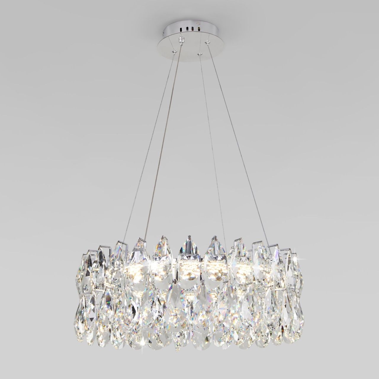 Подвесная светодиодная люстра с хрусталем 90371/1 Strotskis Bogates