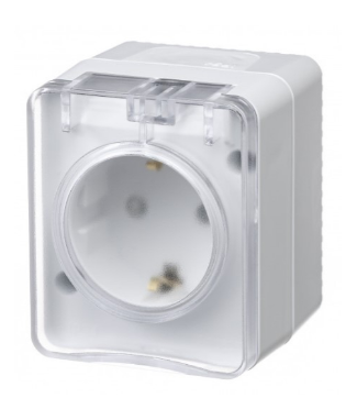 Розетка с заземлением со шторками AtlasDesign Profi54 16А 250B белый ATN540145