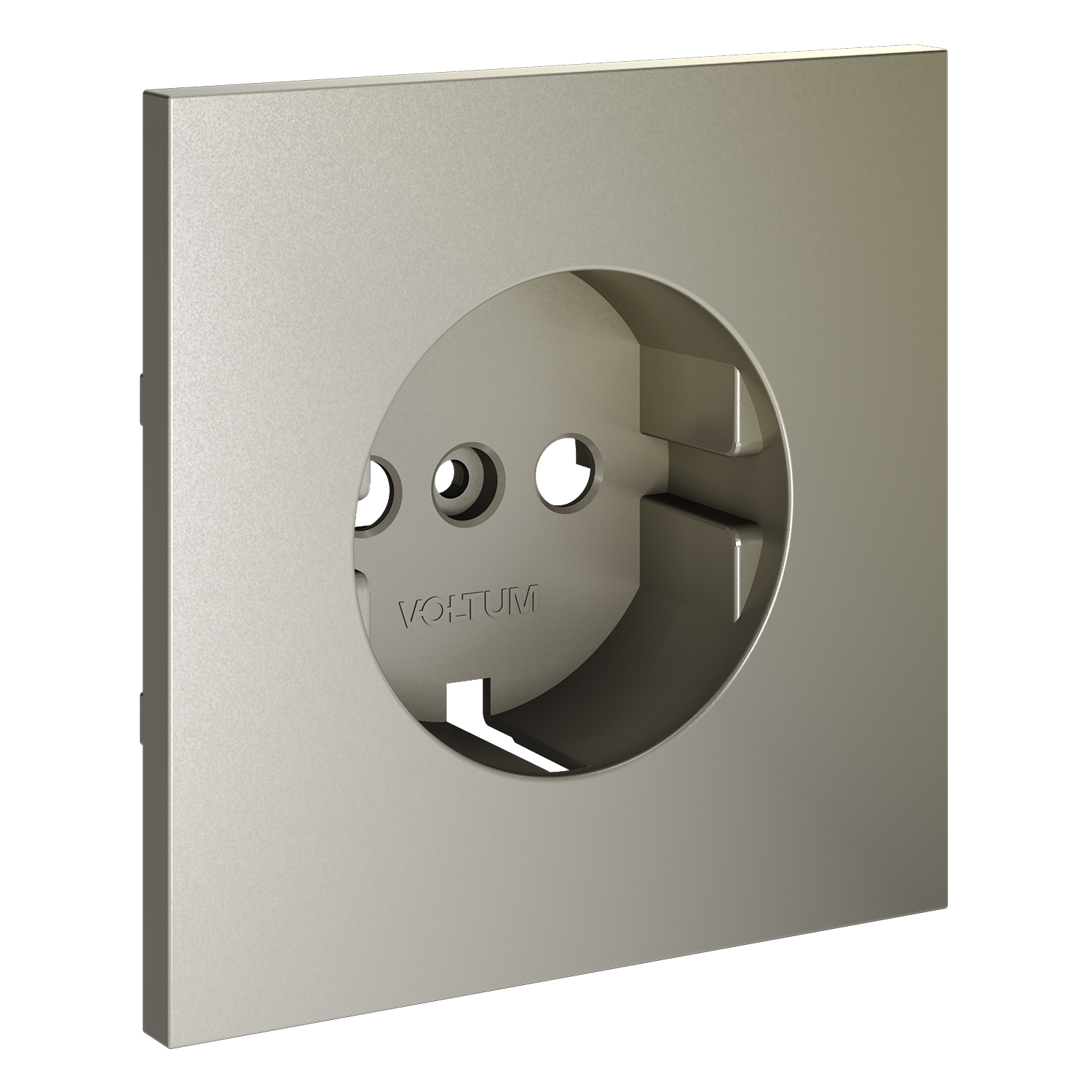 Накладка для розетки с заземлением, S70 (шелк) Voltum VLS000604
