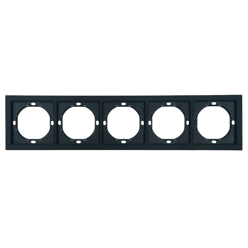 Рамка 5-местная, STEKKER, серия Мия, PFR00-3005-05, черный бархат