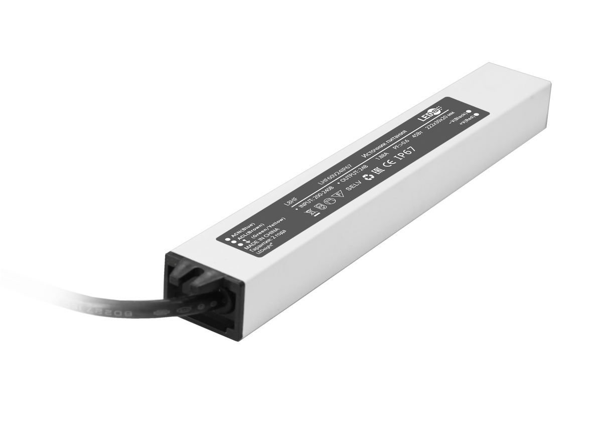 Блок питания для светодиодной ленты, 24В, 60 Вт, IP67 Donolux LHF60V24IP67