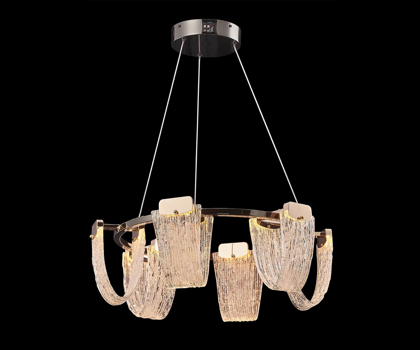 Люстра подвесная хрустальная Kink Light Иста латунь 08065-60,36
