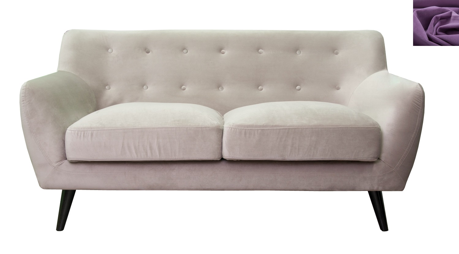 Диван с мягкими подлокотниками Albert 6 цвет фиолетовый MAK interior KS-108-2-purple