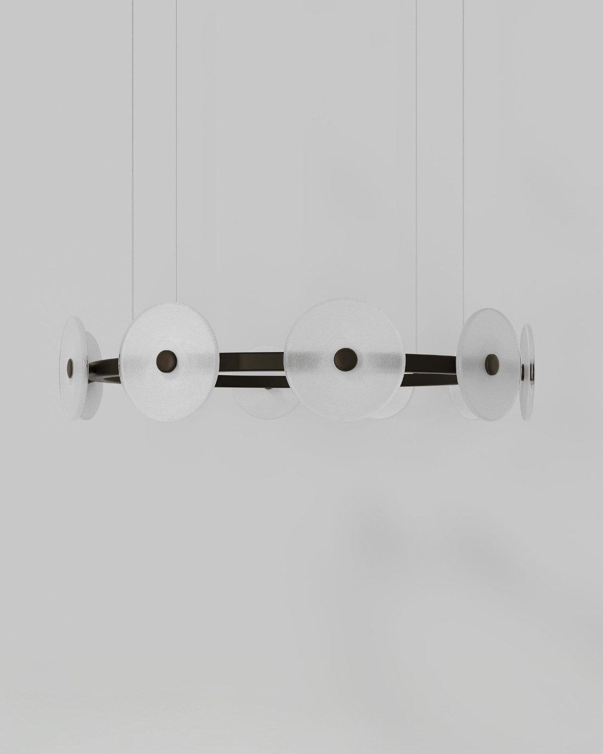 Черная круглая люстра "Милфорд" LouvreHome LCH460325XNP