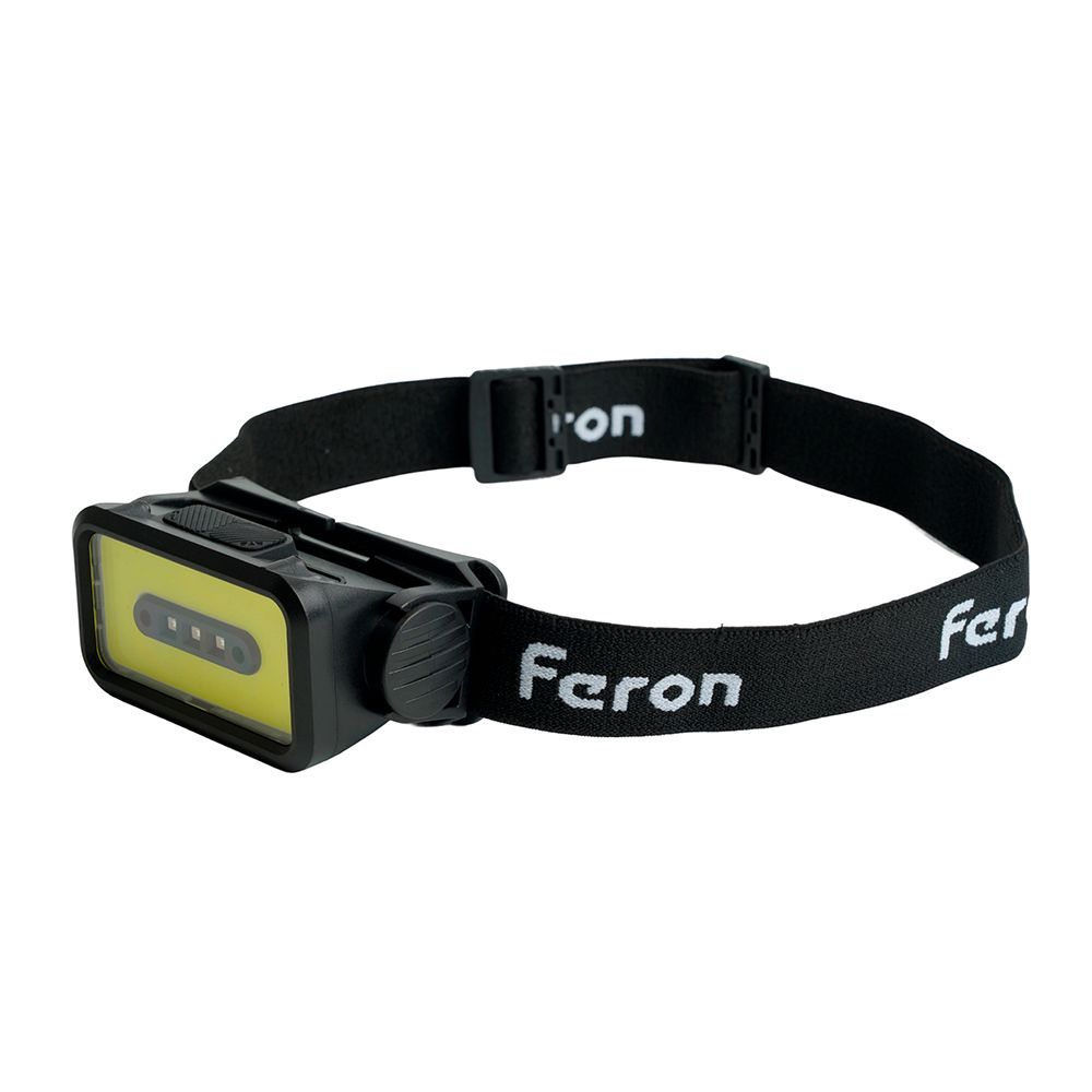 Фонарь налобный FERON TH2315 c аккумулятором 5W, 2000mAh IP44, USB type-C, ABS пластик