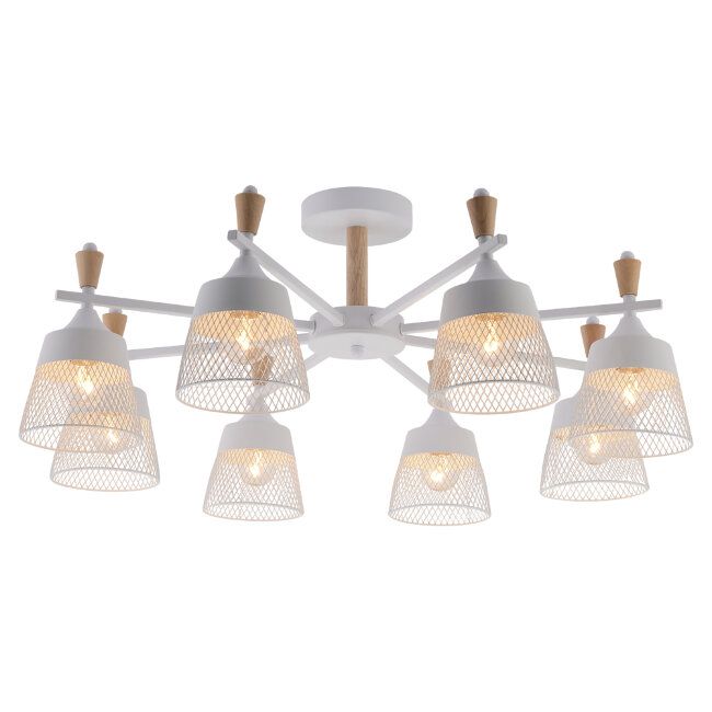 Люстра на штанге Seven Fires Olban SF3389/8C-WT-WD