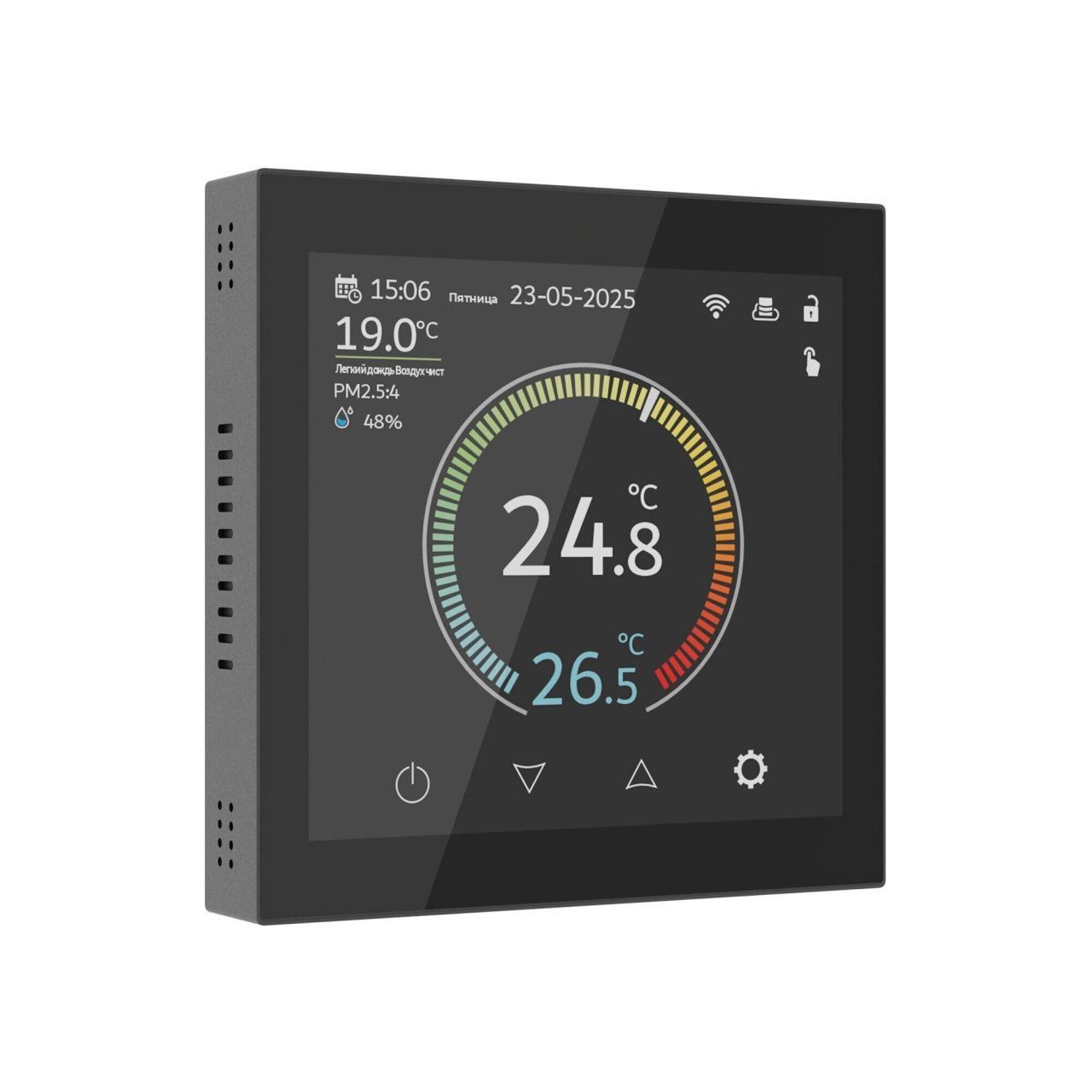 Умный сенсорный терморегулятор с LCD дисплеем черный W1851108 Werkel