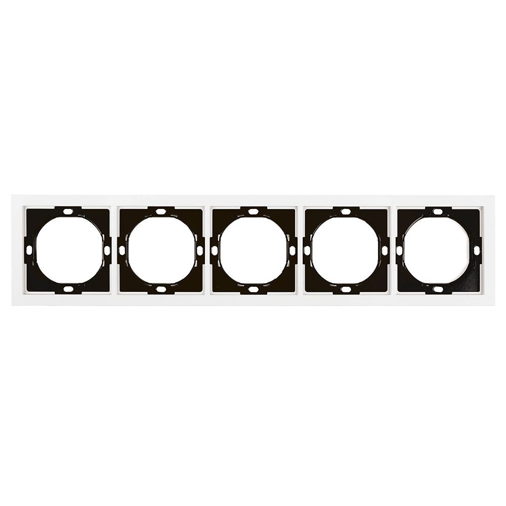 Рамка 5-местная, STEKKER, серия Мия, PFR00-3005-01, белая магнолия