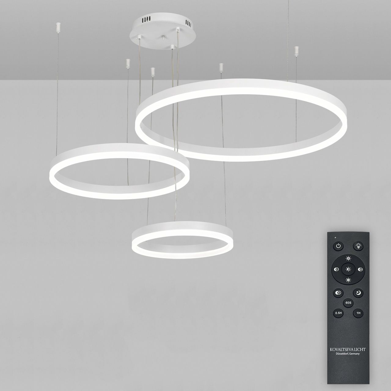 Светодиодная люстра нимбы с пультом ДУ 140W, белый, LED Natali Kovaltseva LED LAMPS 81477