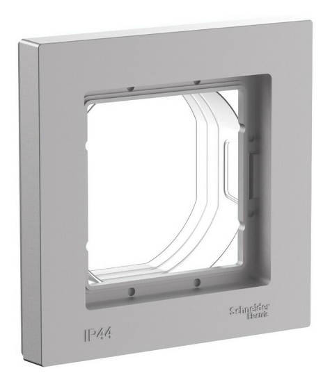 Рамка 1 пост IP44 Schneider Electric ATLASDESIGN AQUA алюминий ATN440301