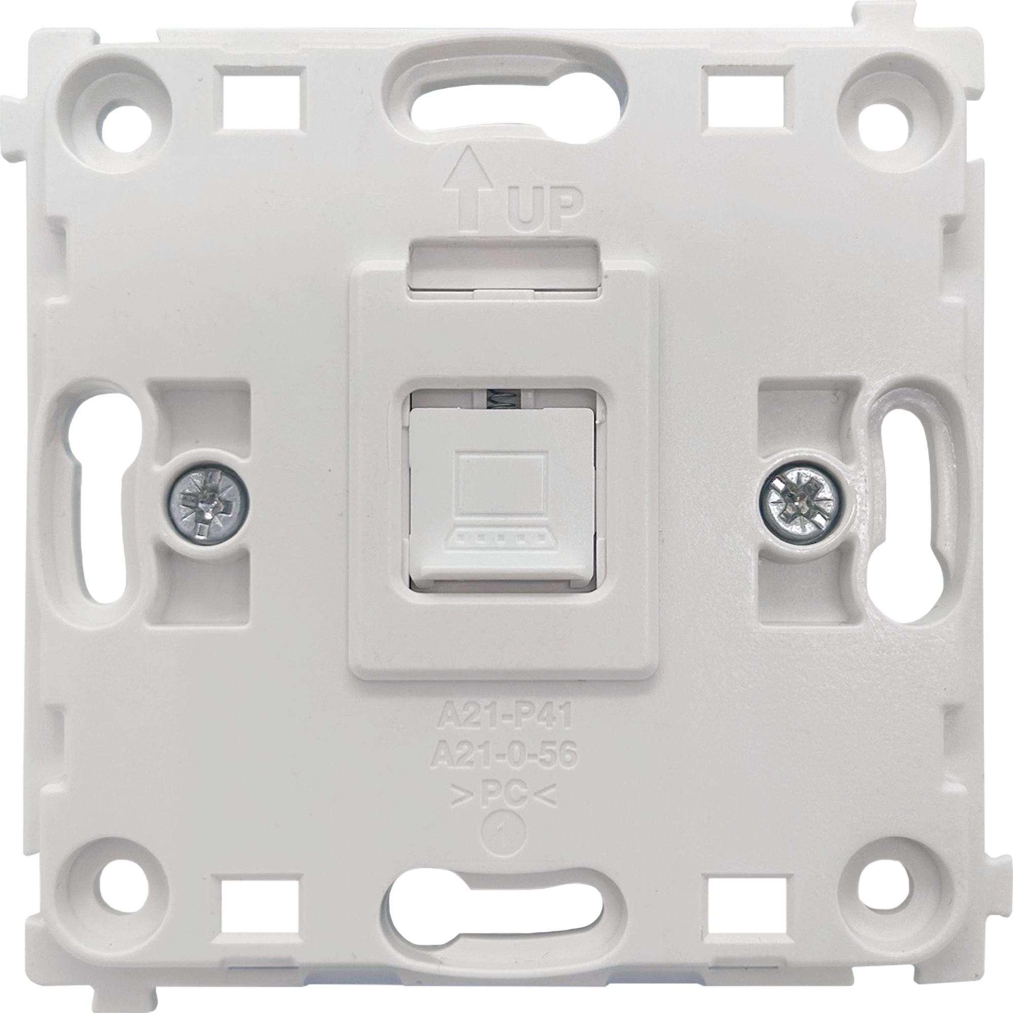 Механизм розетки RJ45 White одиночная с центральным расположением, cat.6/ClassE-8, серия DA DA16300