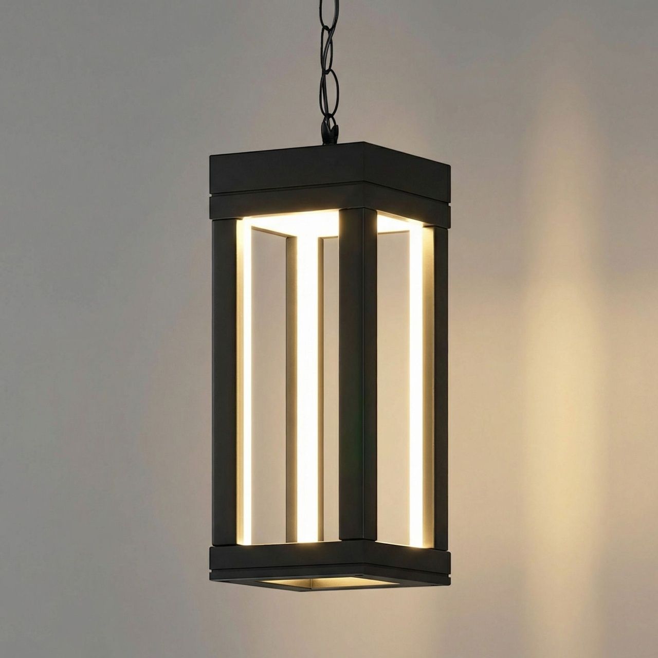 Уличный подвесной светильник Frame 3000K чёрный 1528 TECHNO LED черный Elektrostandard