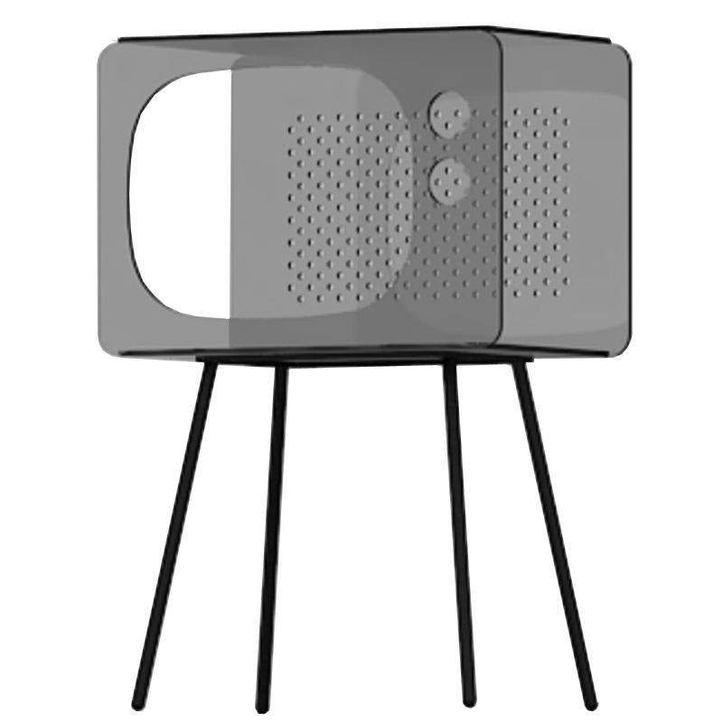 Серая тумбочка в виде телевизора из акрила Grey Acrylic Television Nightstand 19.131-0