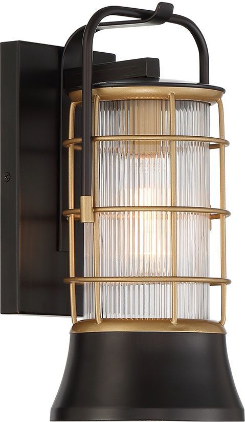 Настенный уличный светильник Eurofase QN-RIVAMAR-S-BLK-GD