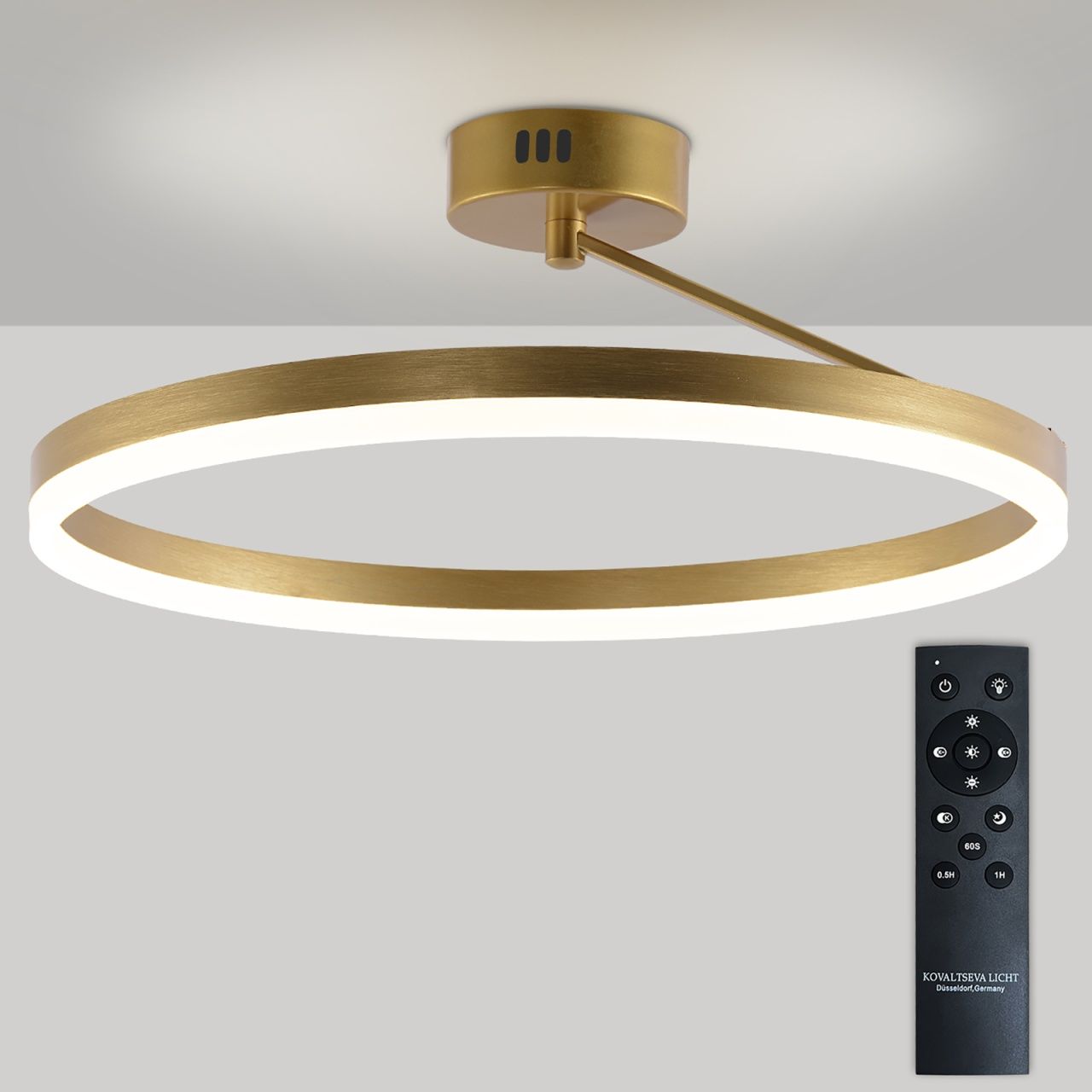 Светодиодный светильник люстра с пультом ДУ 56W, золото, LED Natali Kovaltseva LED LAMPS 81121/3C