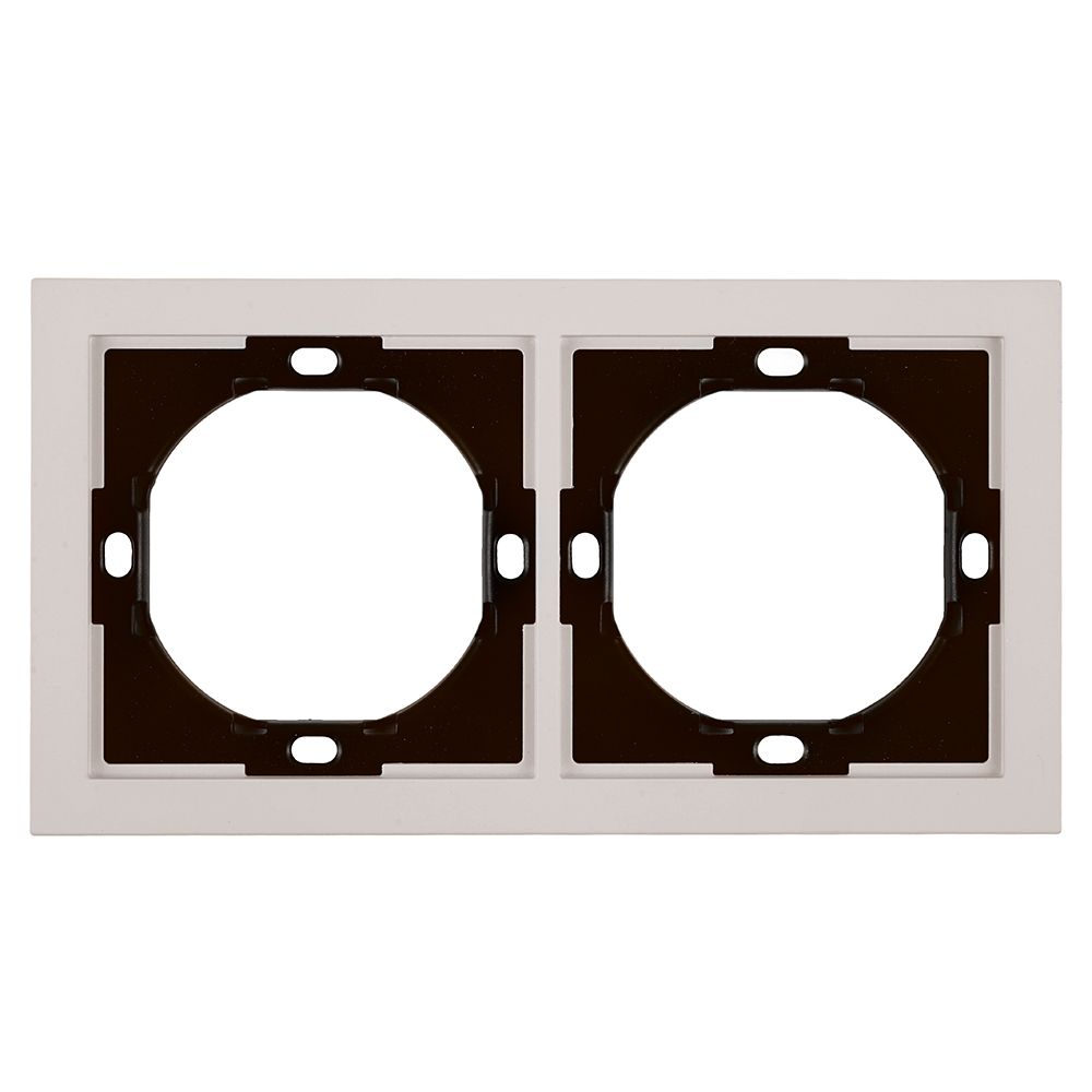 Рамка 2-местная, STEKKER, серия Мия, PFR00-3002-08, пудровый жемчуг