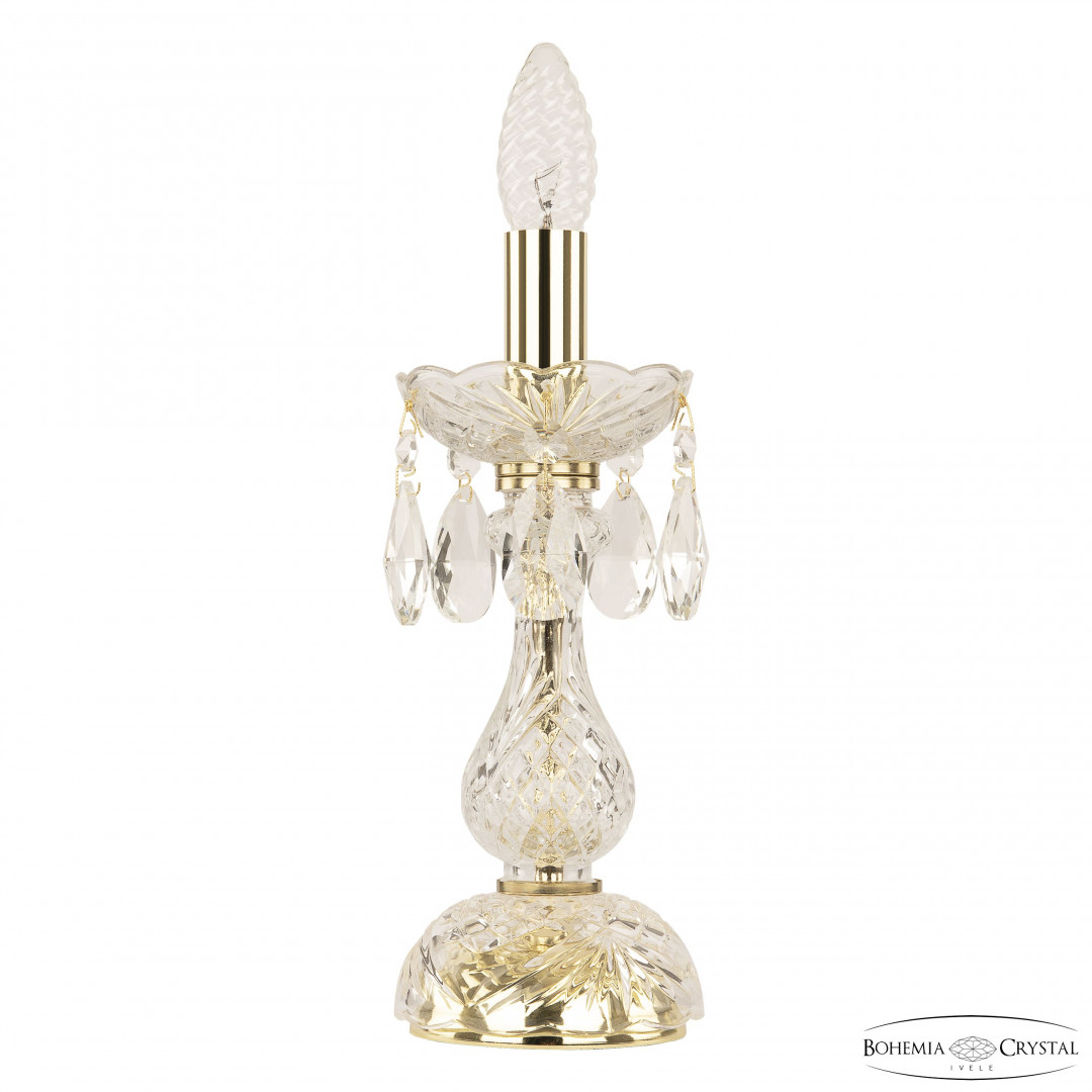 Настольная лампа с хрустальными подвесками 101L/1-27 G Bohemia Ivele Crystal