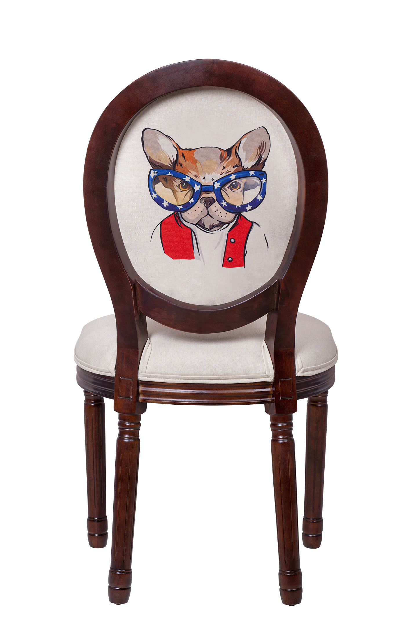 Стул MAK interior Volker Bulldog print 5KS24501-BCDN