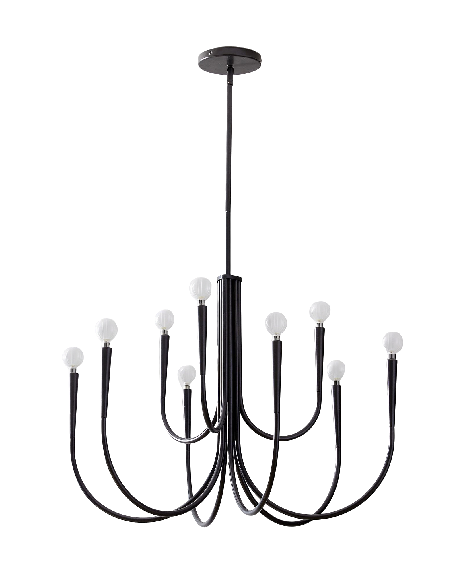 Чёрная люстра "Свуп" LouvreHome LHLCH240124XNP
