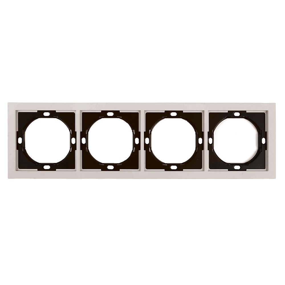 Рамка 4-местная, STEKKER, серия Мия, PFR00-3004-08, пудровый жемчуг