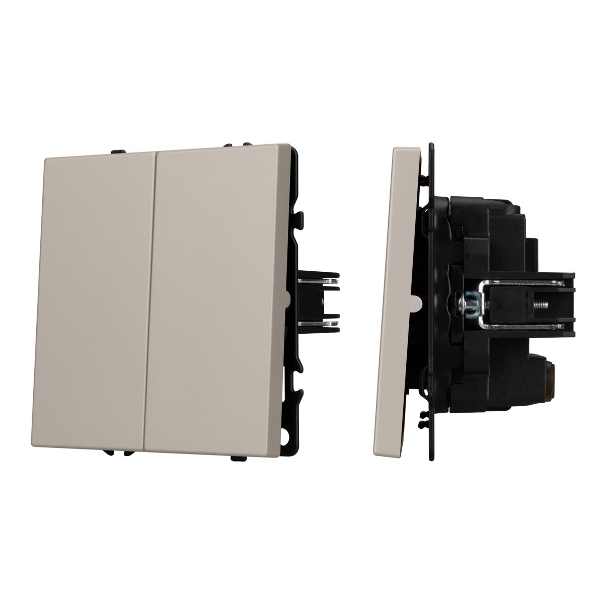 Механизм выключателя двухклавишный перекрёстный Arlight SWT-NOBE-MKX2-SFPL-CA (230V, 10A) (Кашемир) 