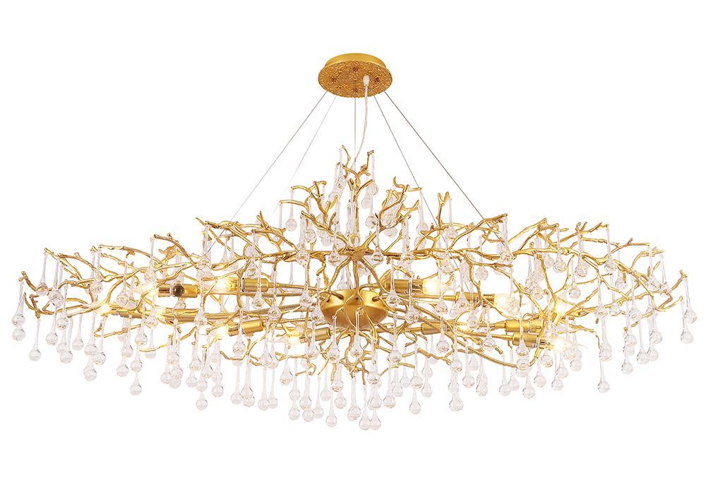 Люстра подвесная Crystal Lux REINA V2 SP16 L1500 GOLD PEARL