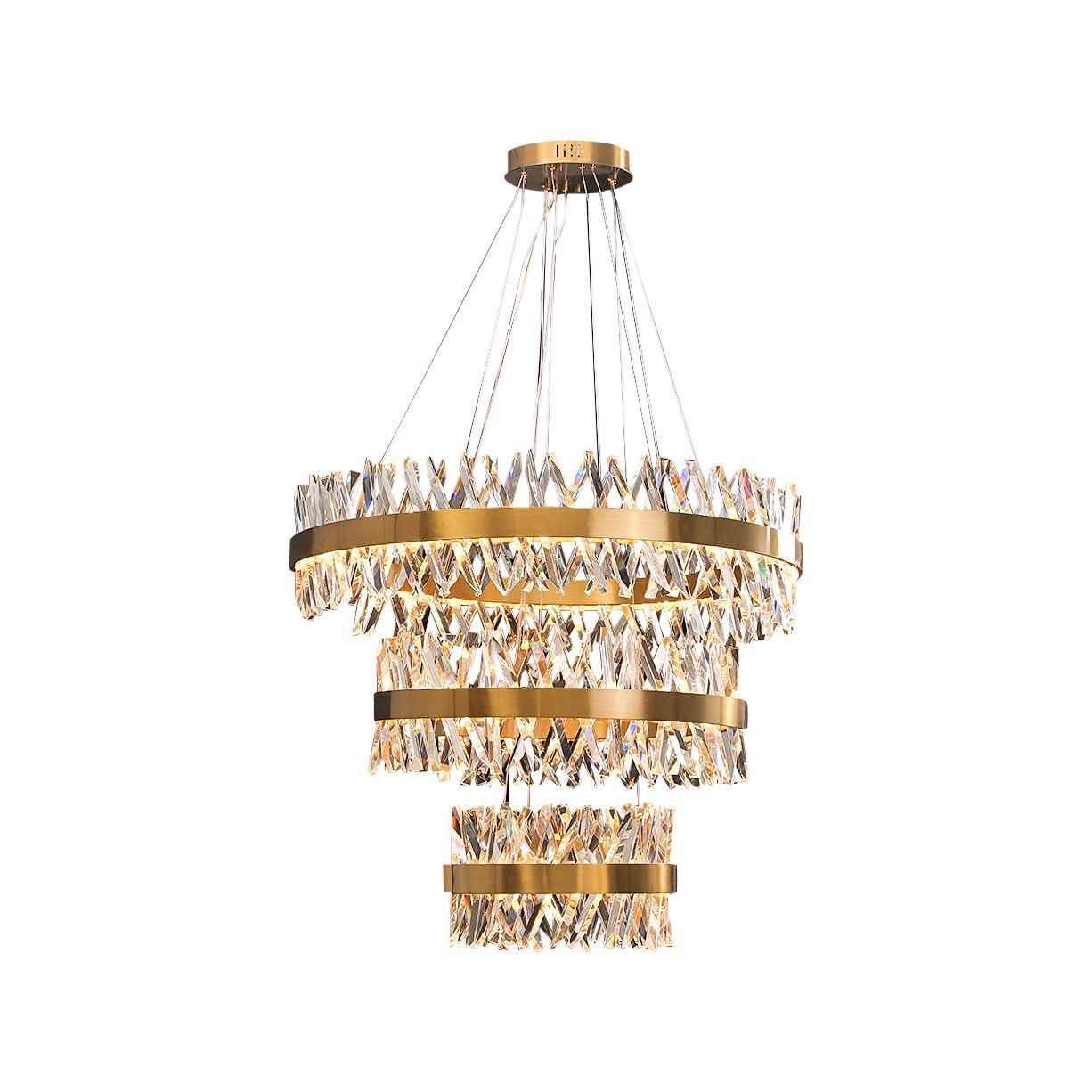 Люстра подвесная LED7 Future Lighting Loft Industry Modern - Razor Triple Circle Chandelier
