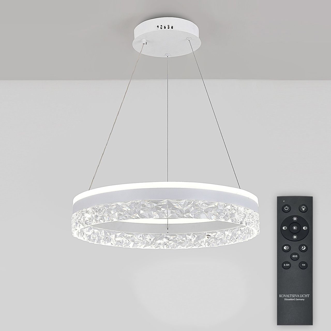 Светодиодная люстра нимб с пультом ДУ 120W, белый, LED Natali Kovaltseva LED LAMPS 81481