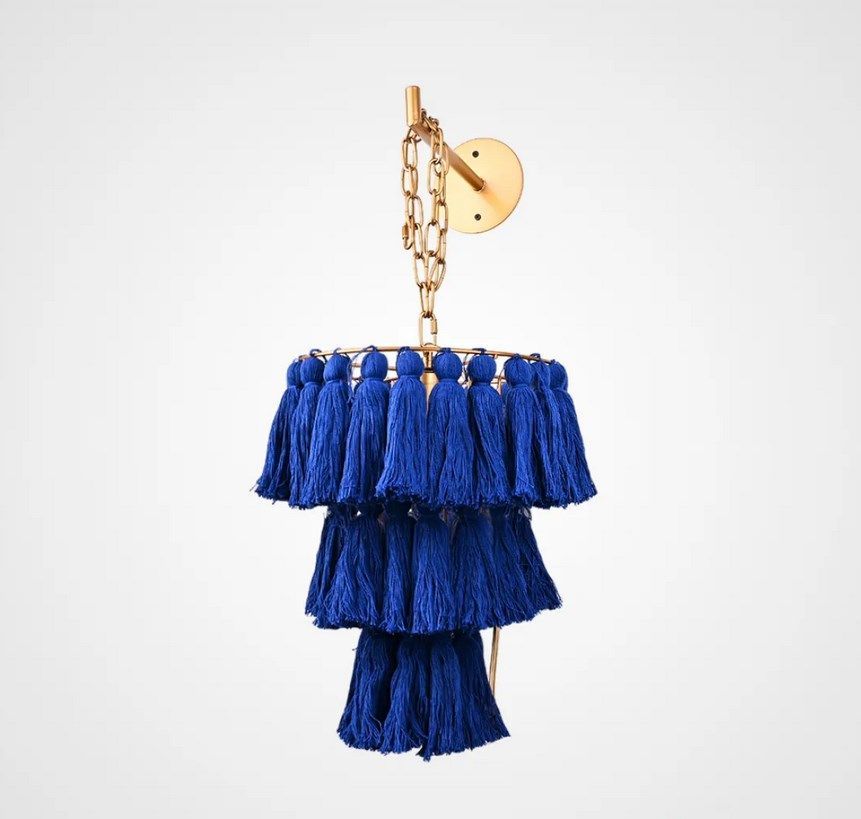 Настенный светильник Tassel Wall Синий Chandelux CHDL-12126