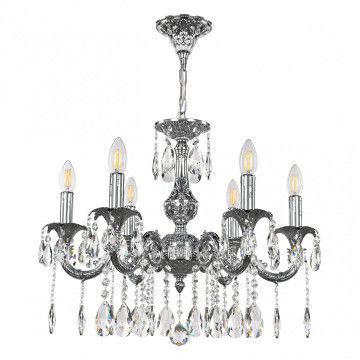Люстра с хрустальными подвесками AL79101/6/175 A Ni Bohemia Ivele Crystal