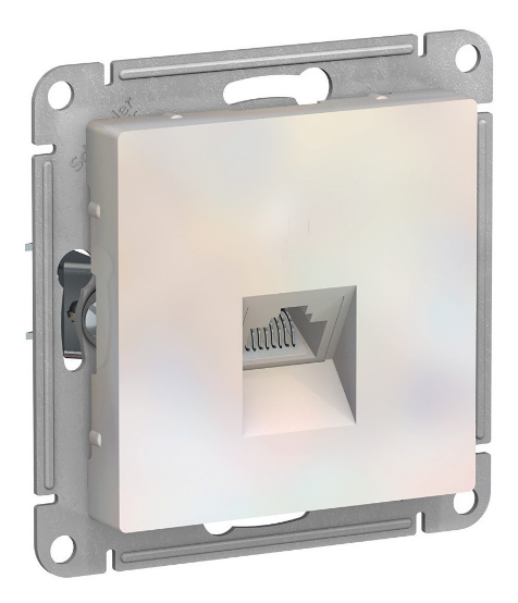 Розетка компьютерная 1xRJ45 Cat.5 Schneider Electric ATLASDESIGN жемчуг ATN000483