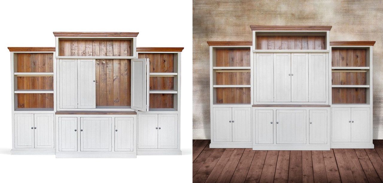 Шкаф-стеллаж Venanzo Provence HARMONIE Weathered White 15.157