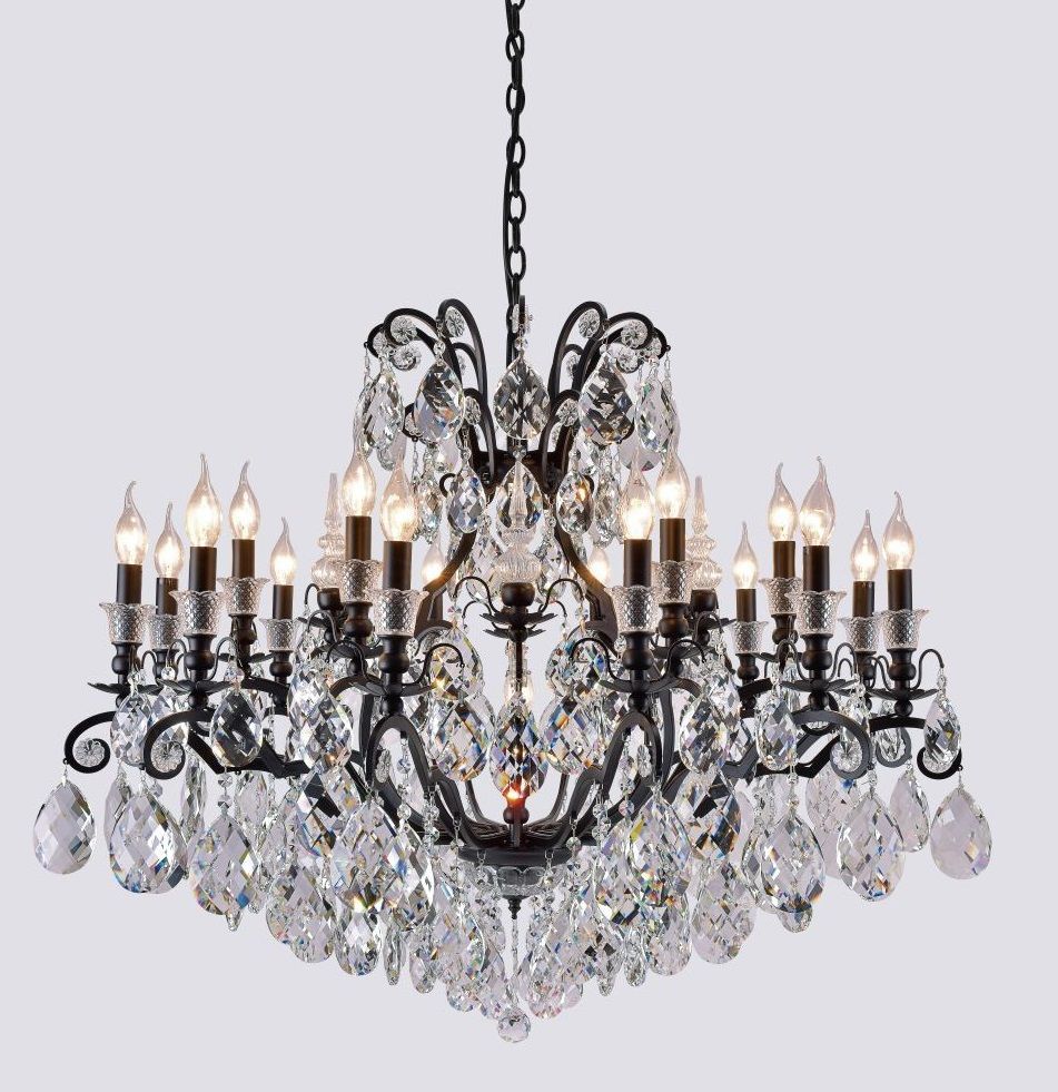 Люстра Crystal Lux MAGNIFICO SP19 BLACK/TRANSPARENT