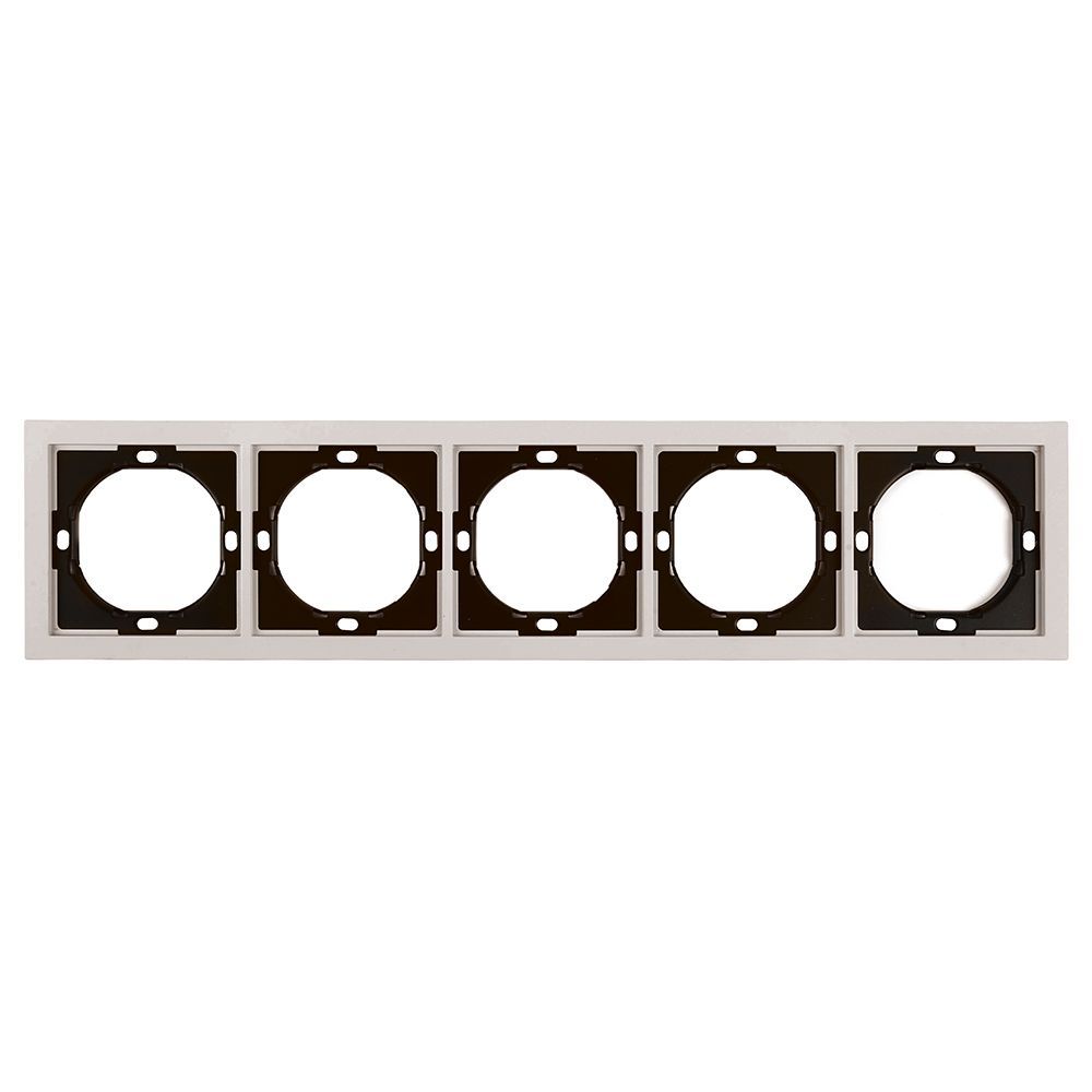 Рамка 5-местная, STEKKER, серия Мия, PFR00-3005-08, пудровый жемчуг