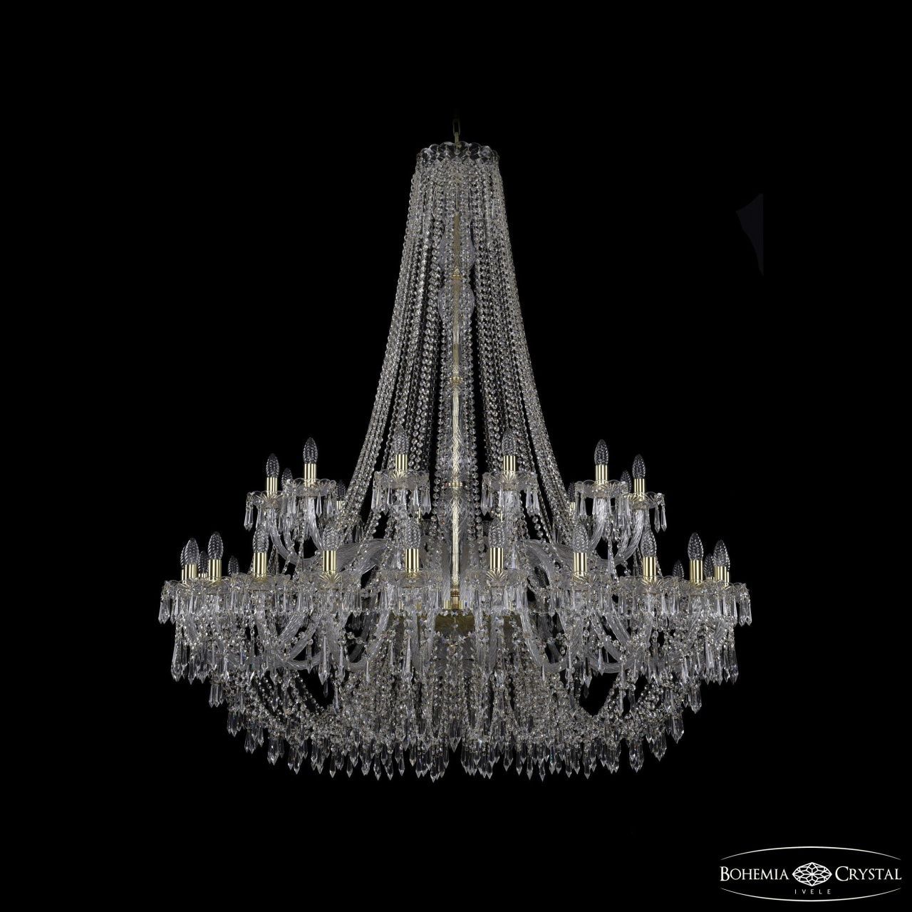 Люстра Bohemia Ivele Crystal 1403/24+12/530/h-160 G