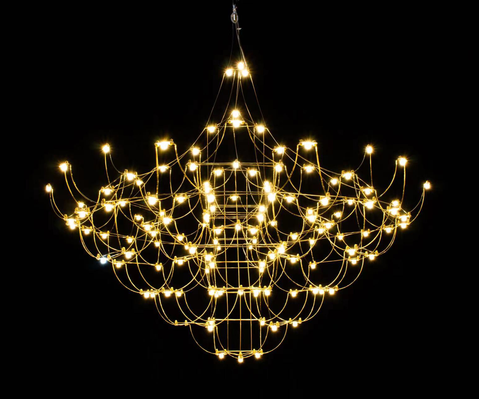Люстра димм. Галанта золото d115 h265 Led 139*0,5W Kink Light 07886-115,33(21)
