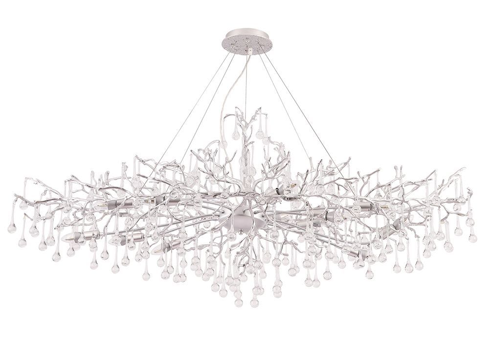 Люстра подвесная Crystal Lux REINA V2 SP16 L1500 SILVER PATINA