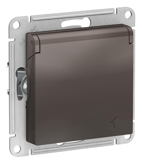 Розетка Systeme Electric ATLASDESIGN мокко ATN000646