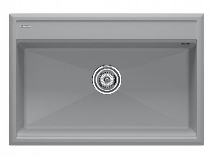 Мойка гранитная STEPIA-750, PM117551-GRS, серый дым, 750х510, Paulmark