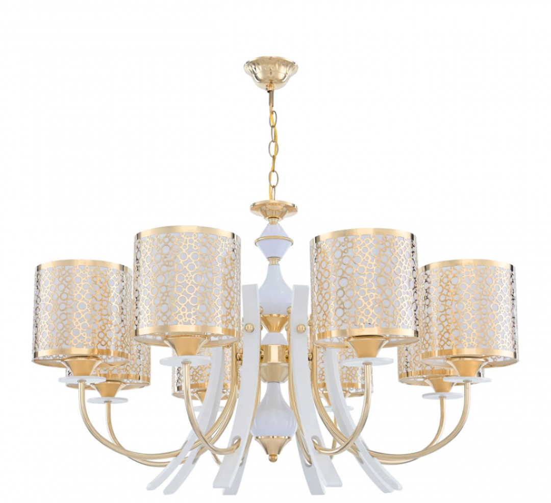 Люстра подвесная с плафонами 306067/8 Wh/Gd Arte Milano