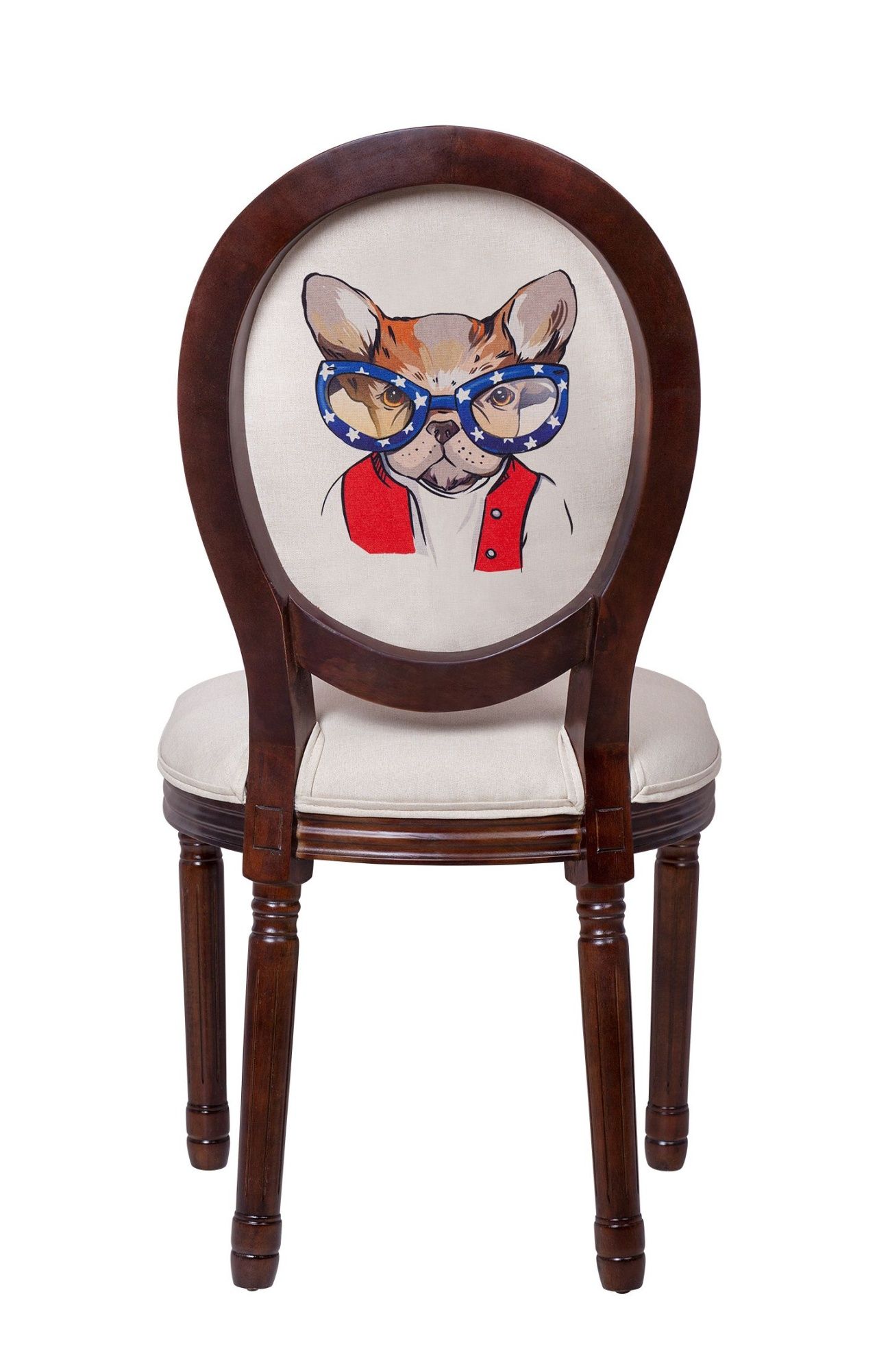 Стул MAK interior Volker Bulldog print 5KS24501-BCDN