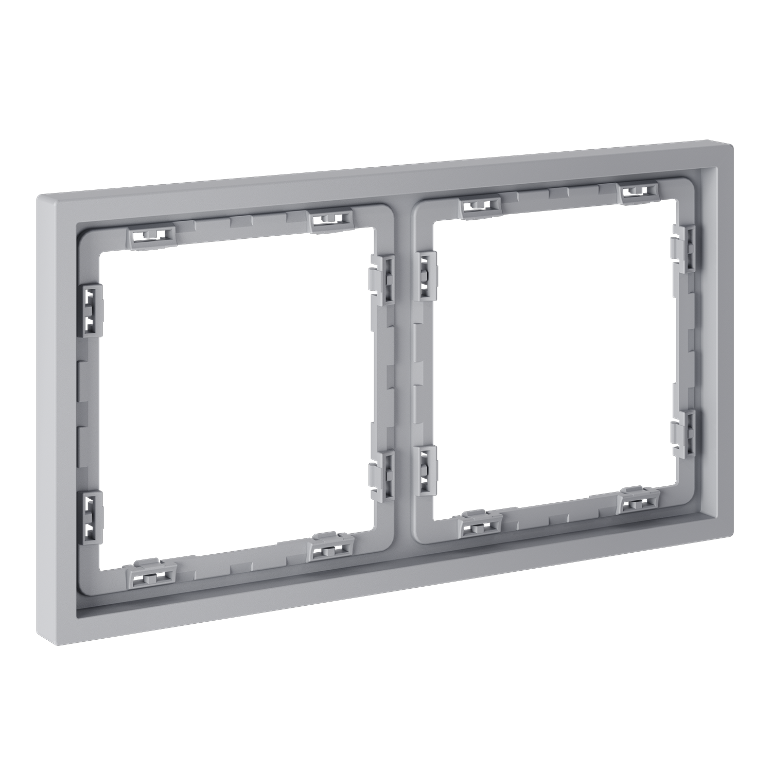 Рамка пластиковая VOLTUM S70 на 2 поста, (серый) Voltum VLS100216