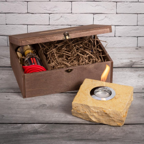 Подарочный набор SteelHeat PREMIUM BOX HERMES + деревянная коробка + стартовый комплект