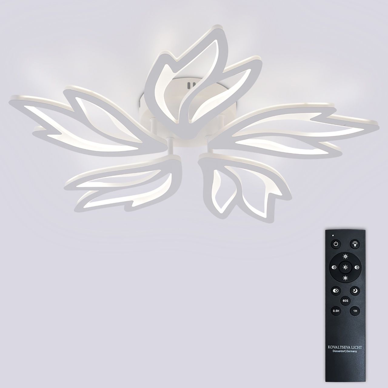 Светодиодный светильник люстра с пультом ДУ 100W, белый, LED Natali Kovaltseva LED LAMPS 81118/4C