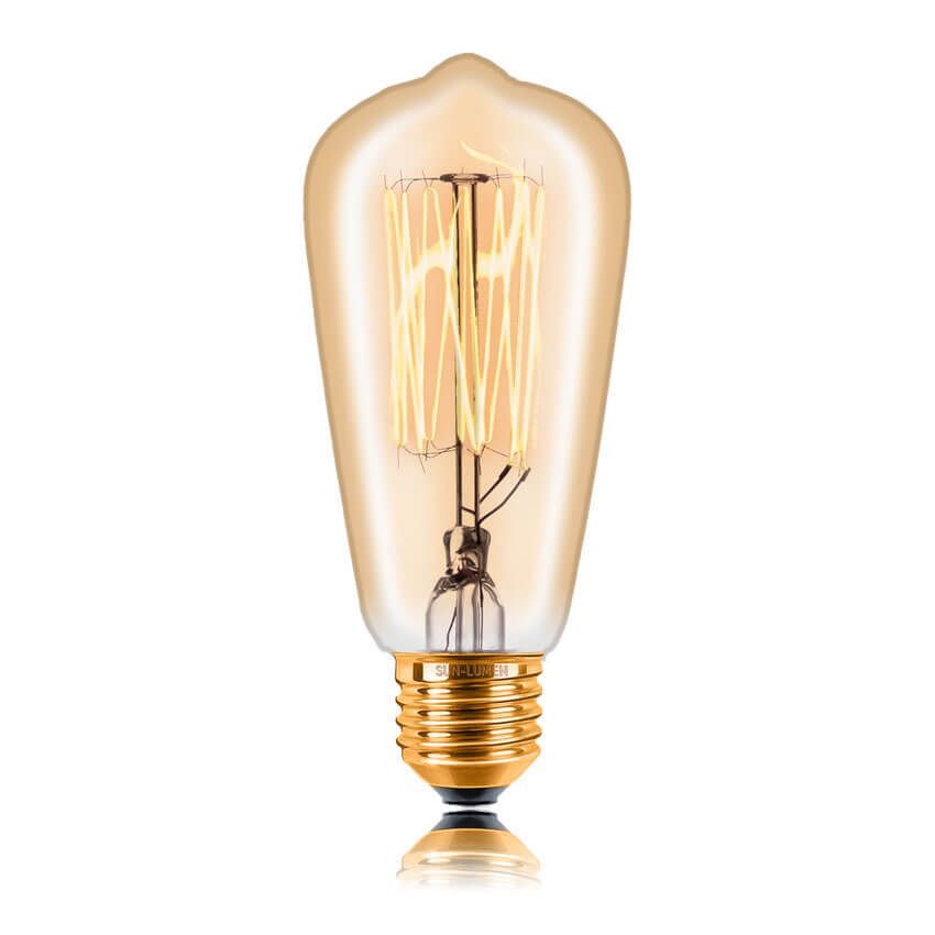Лампа накаливания Sun Lumen E14 40W золотая 053-914