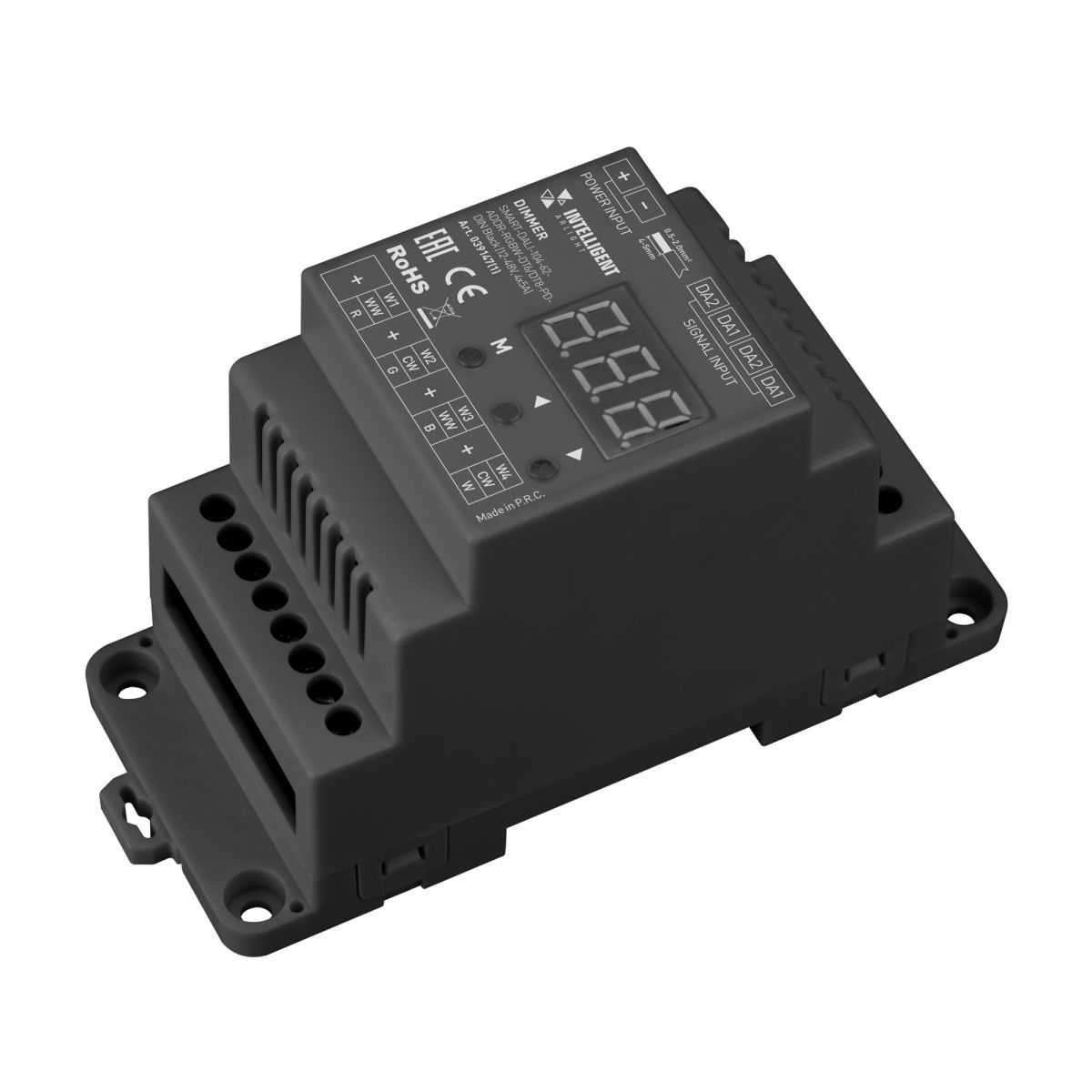 Диммер Arlight SMART-DALI-104-62-ADDR-RGBW-DT6/DT8-PD-DIN Black (12-48V, 4x5А) (IARL, IP20 Пластик) 