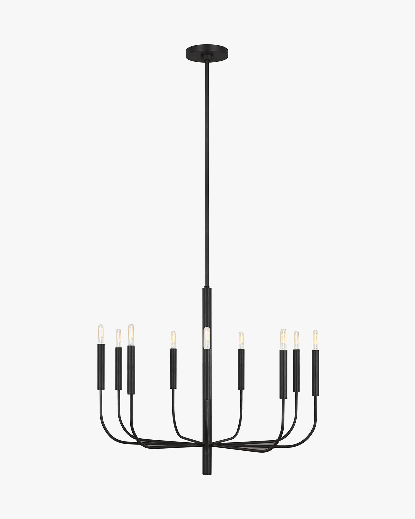 Большая чёрная люстра "Уорвик" LouvreHome JJ11161-9DB
