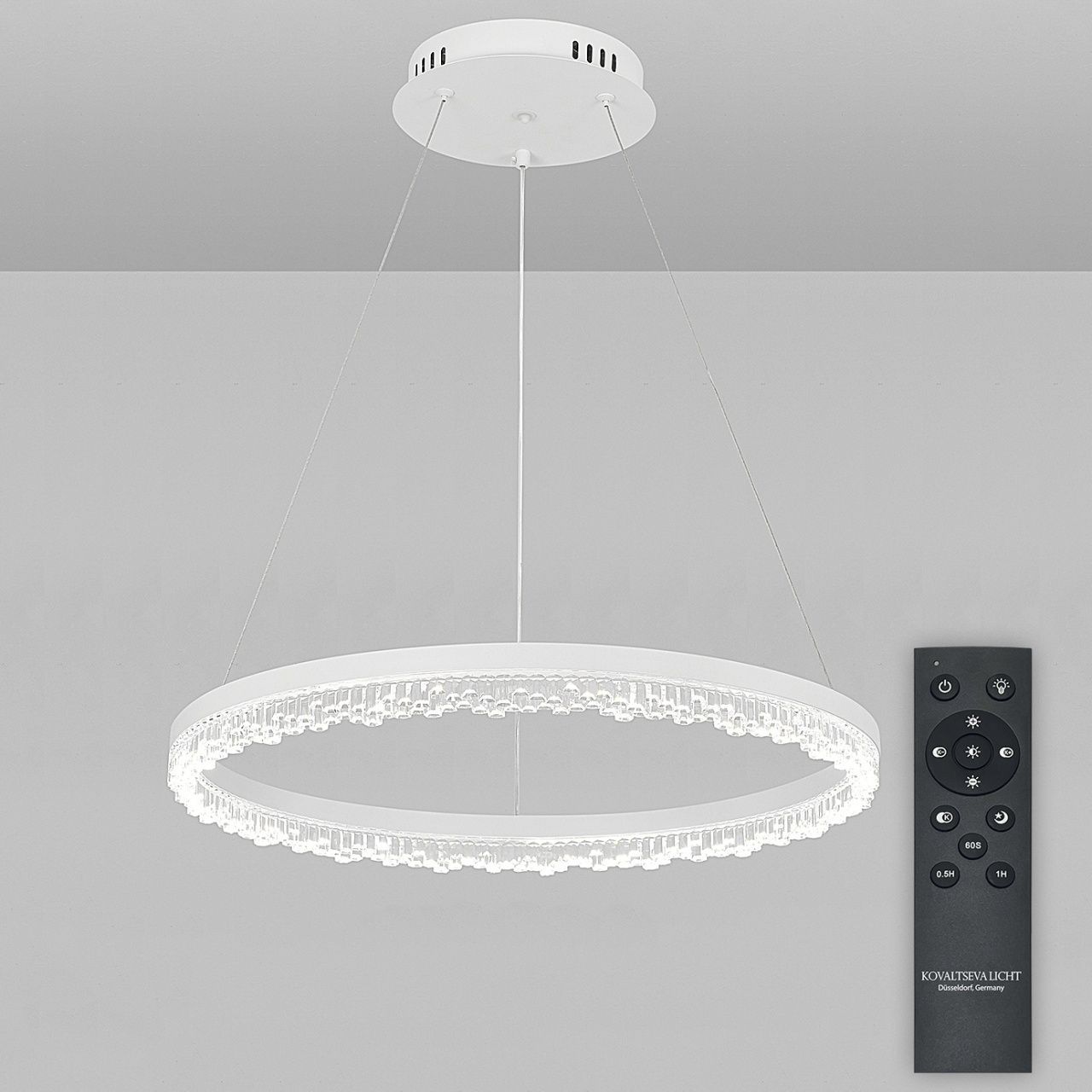 Светодиодная люстра нимб с пультом ДУ 80W, белый, LED Natali Kovaltseva LED LAMPS 81485